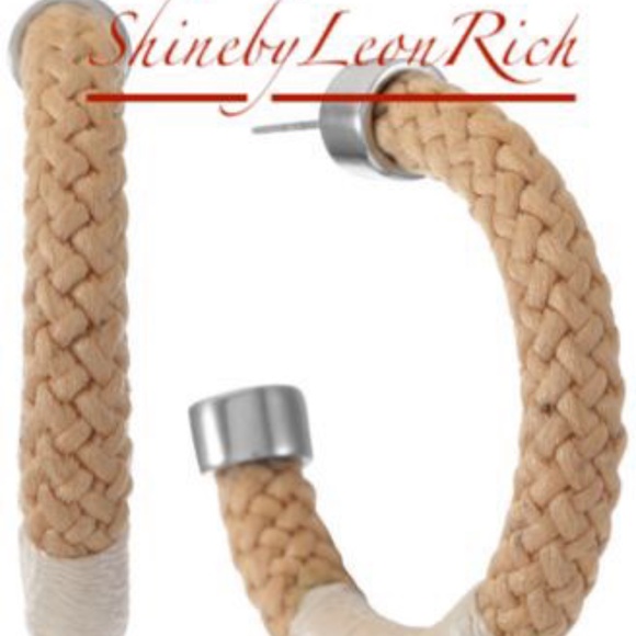 Alfani Silver-Tone Medium Braided Rope C-Hoop Earrings, 1.5" - Picture 1 of 3